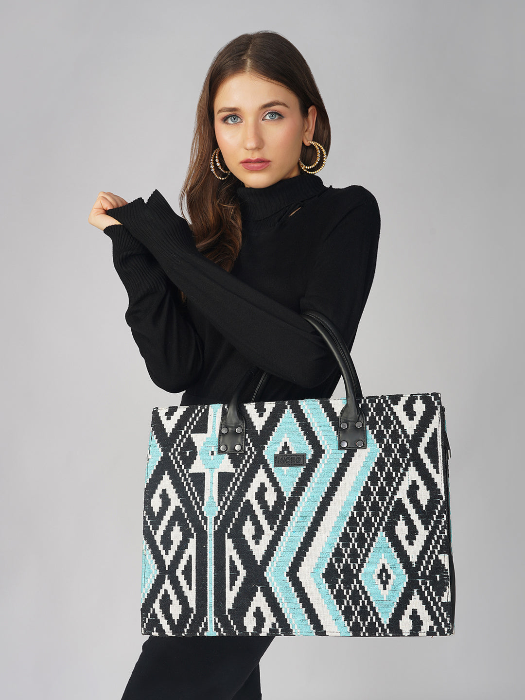 NiceG Blue Cherry Tote Bags For Women & Girls