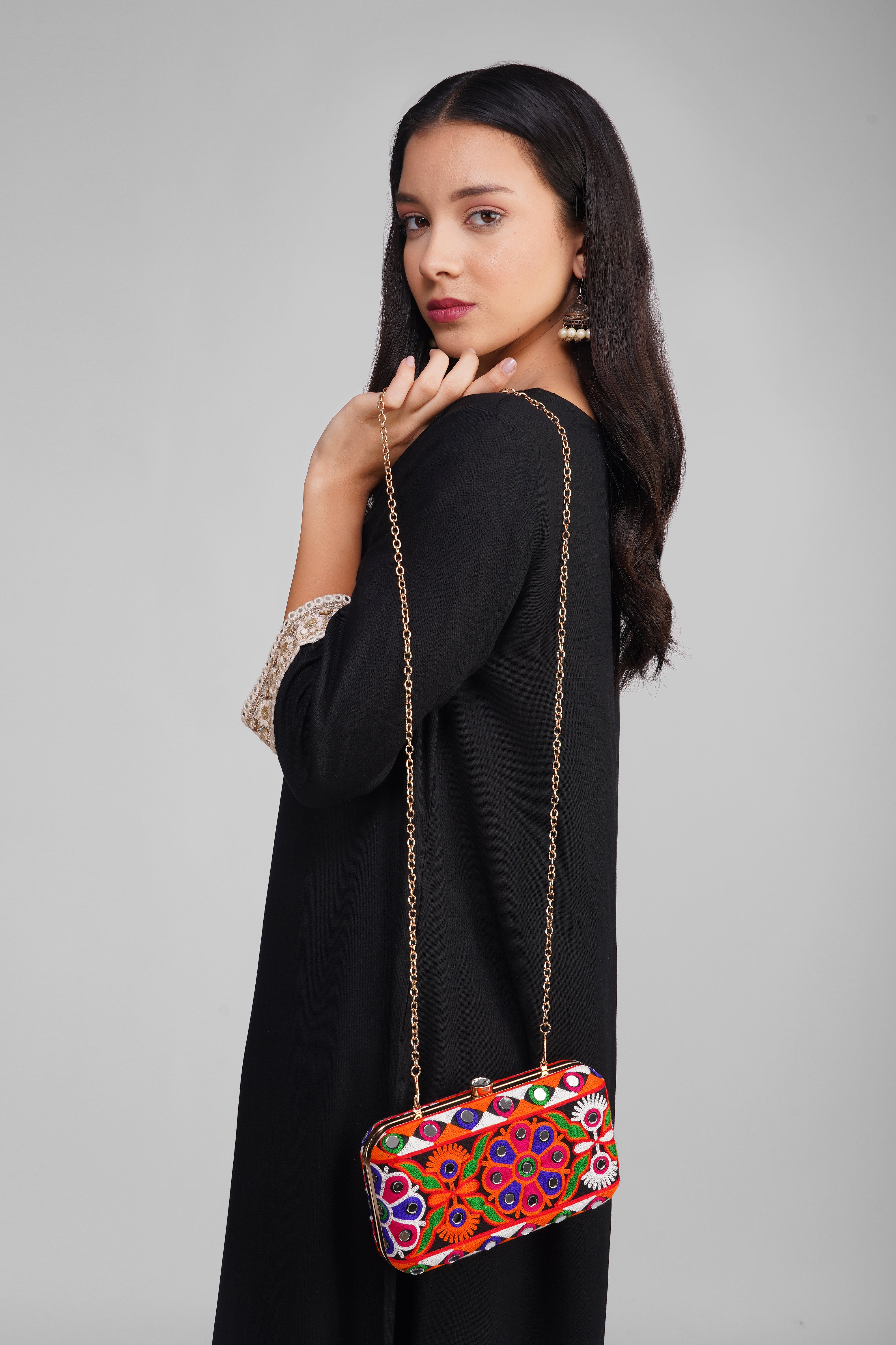 Nice-G Kacchi Crafted Clutch Handbags For Party