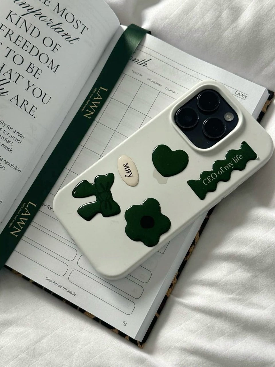Green Charm Set – 3D Dome Phone Stickers