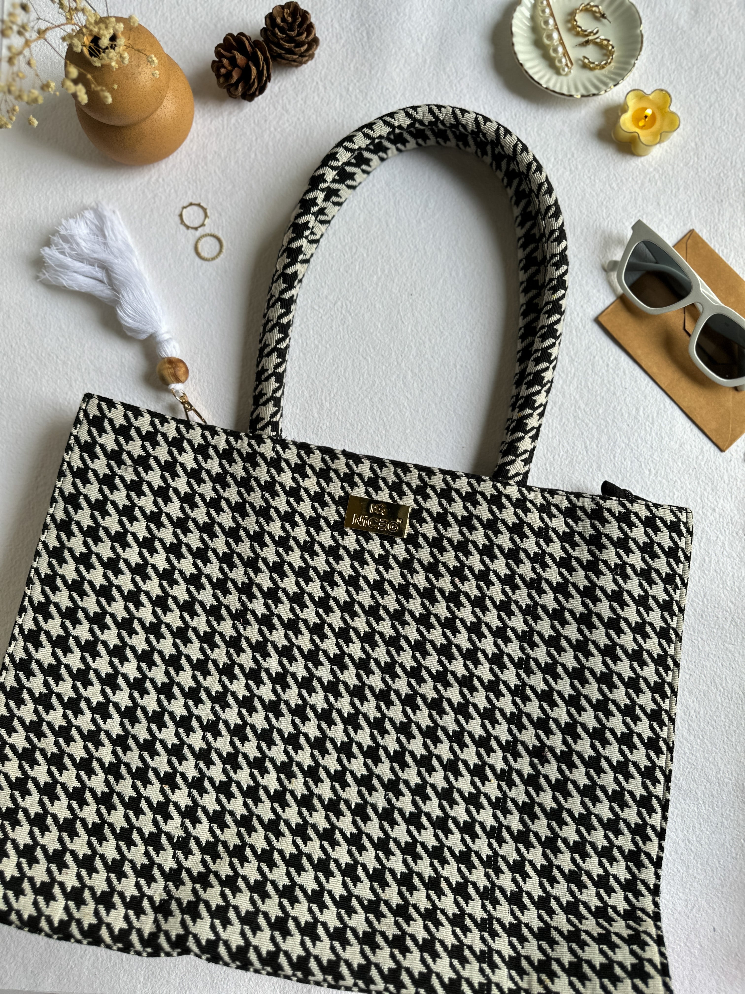 NiceG Monochrome Box Bag (Large)