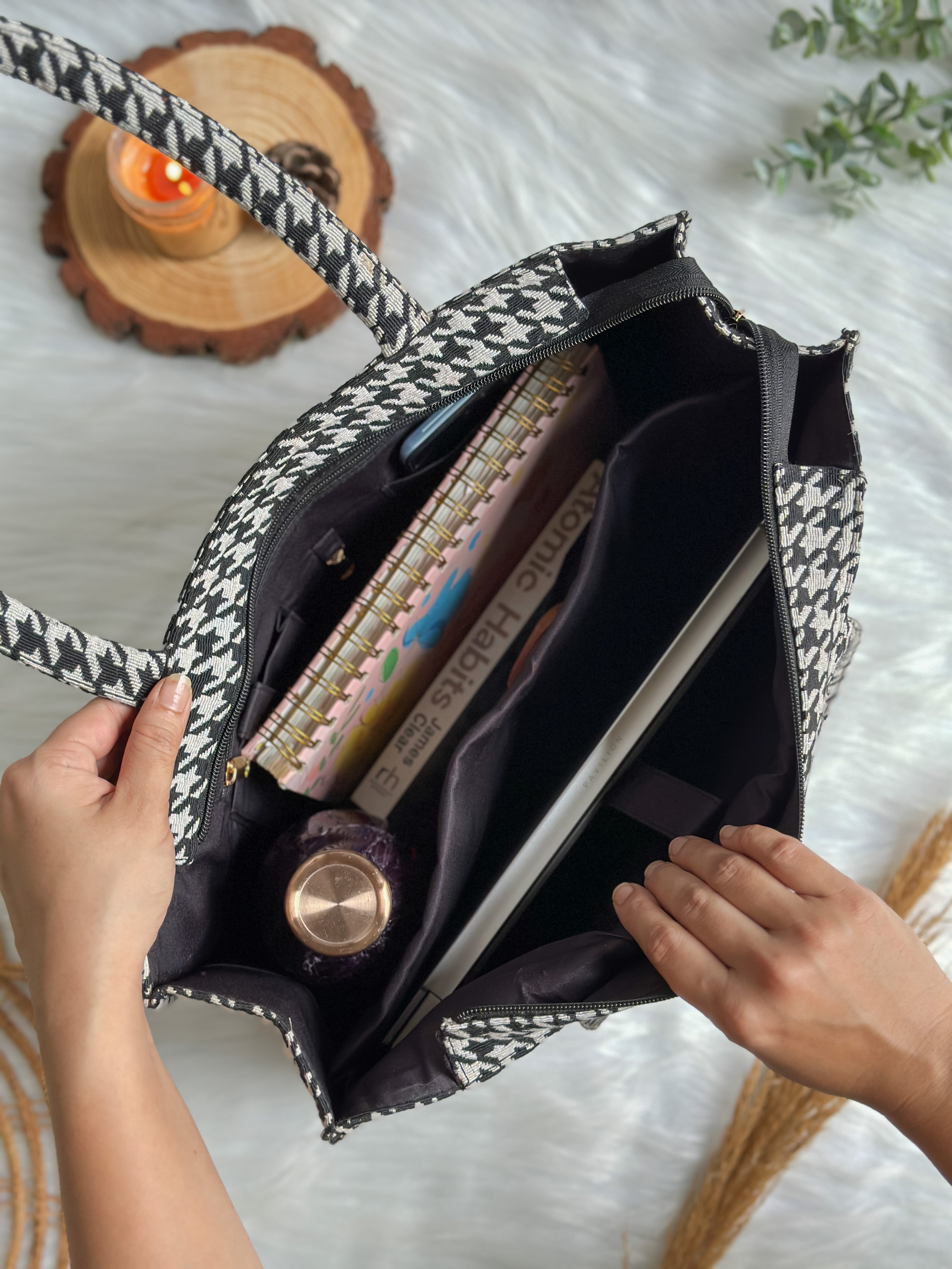 NiceG Monochrome Box Bag (Large)