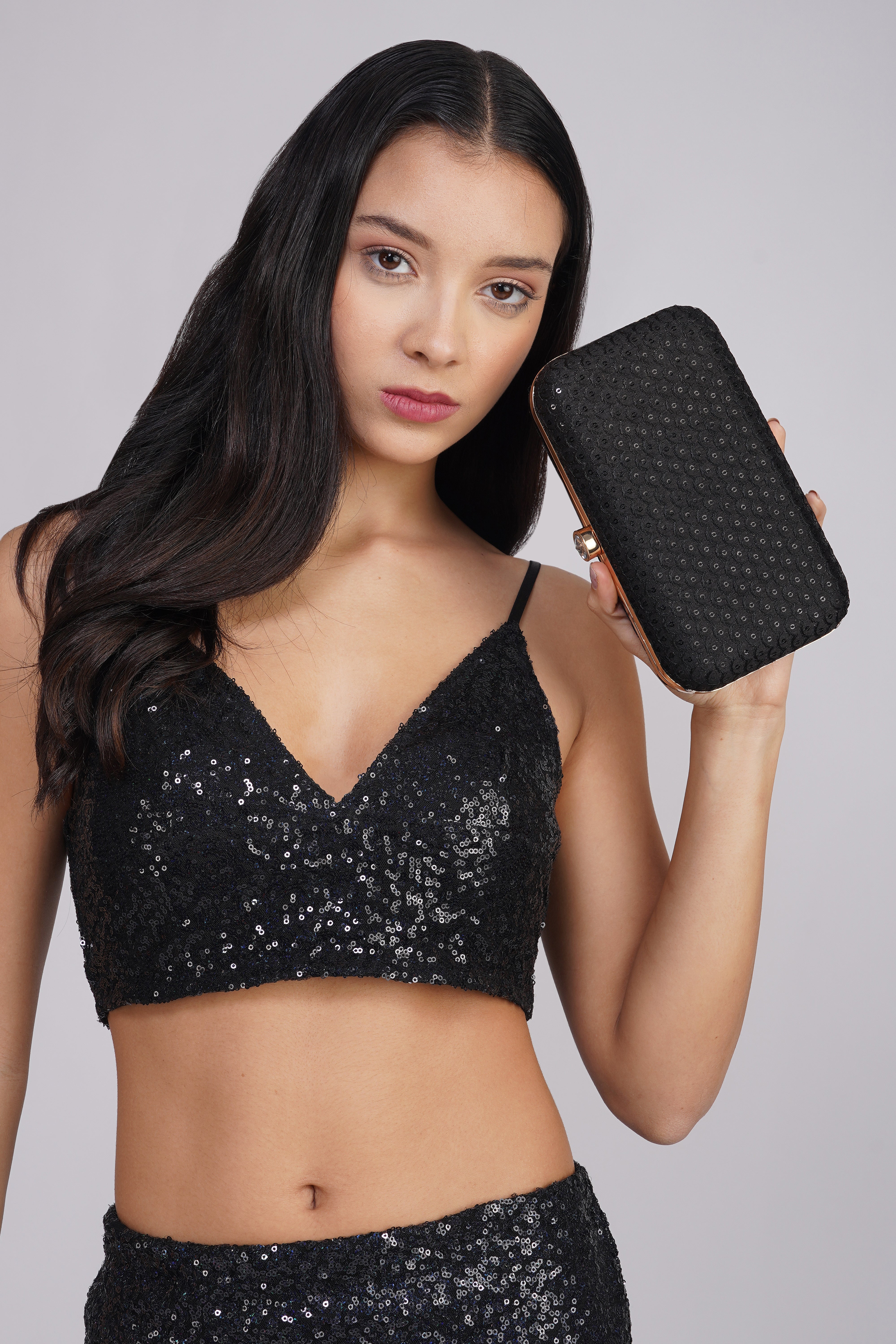 Nice-G Onyx Glow Clutch: The Perfect Midnight Elegance