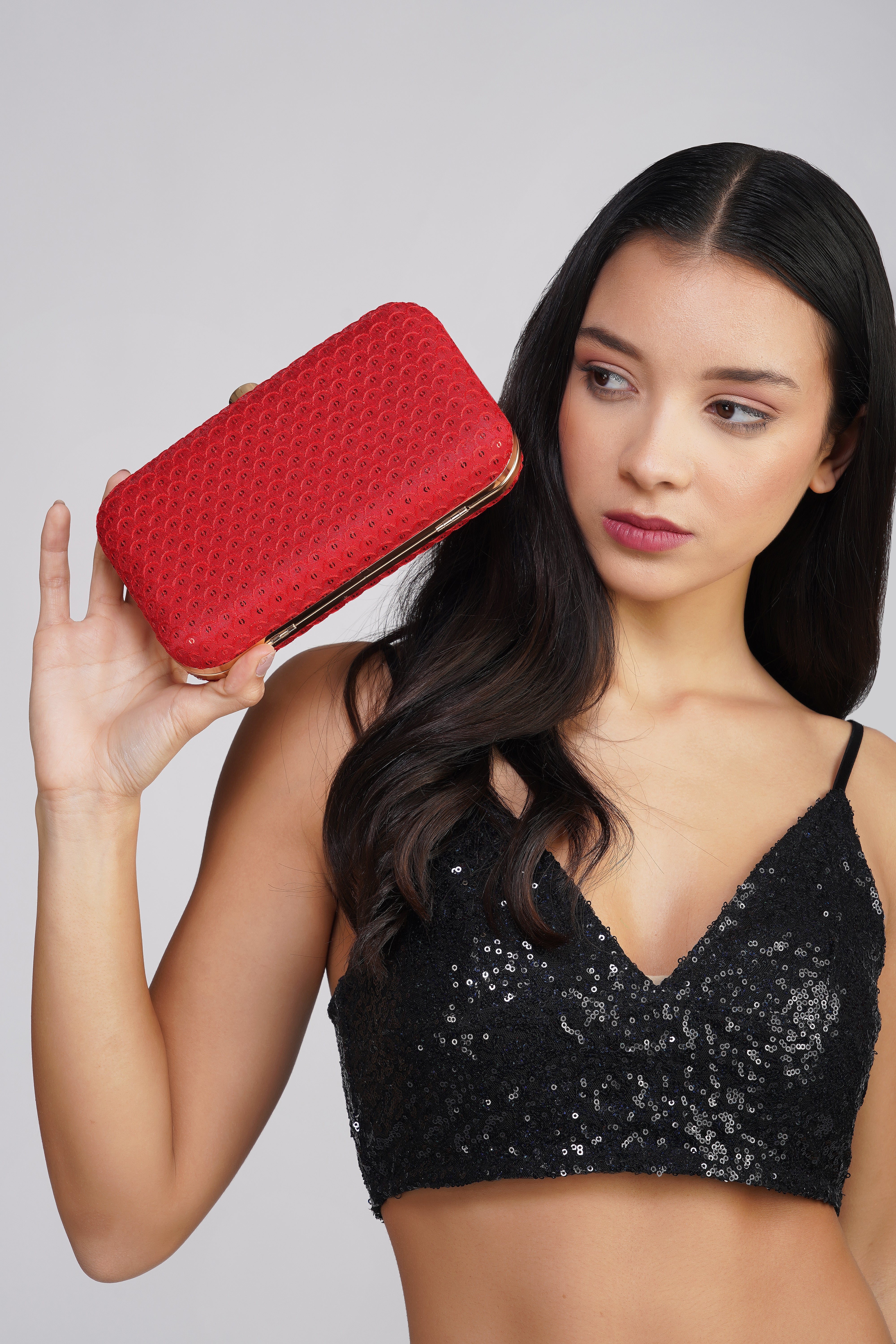 Nice-G Ruby Glow Clutch: Shine Bright Everywhere
