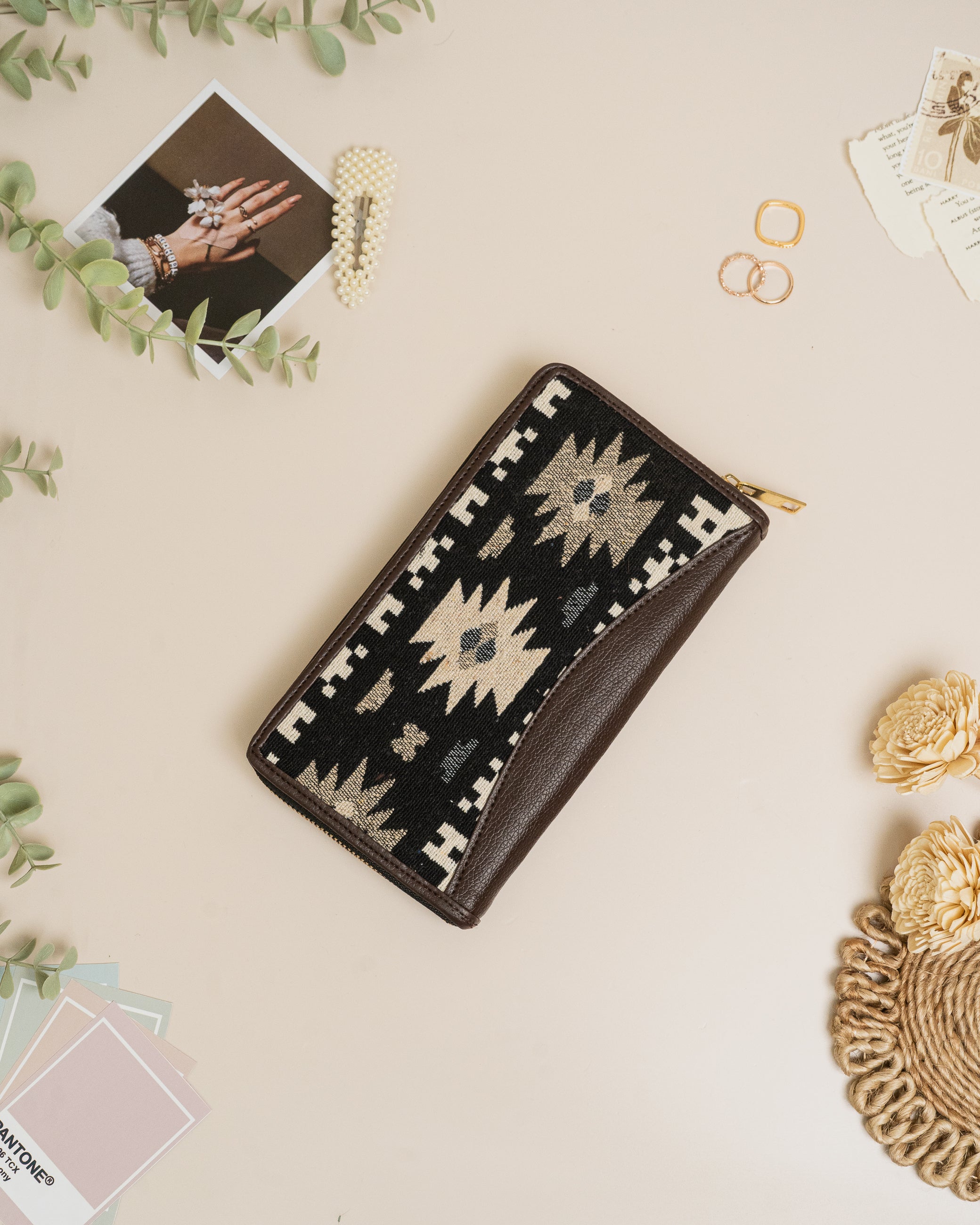 NiceG Stripes Mist Women's zip Around Wallet