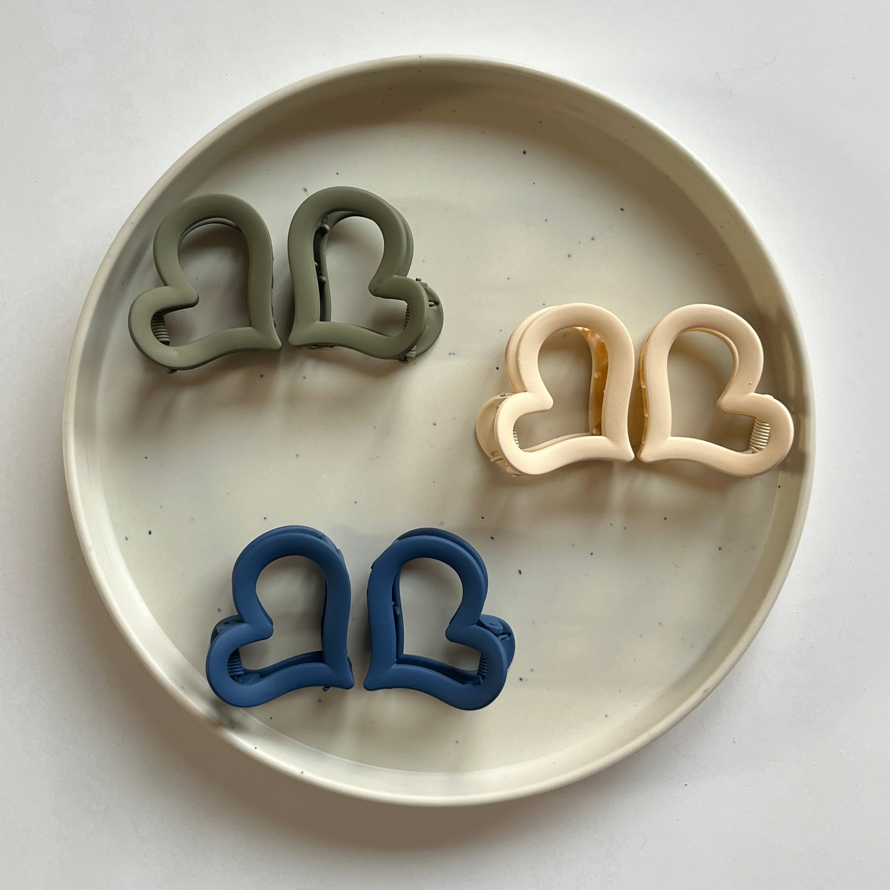 Heart Hair Claw Set of 6 Pcs