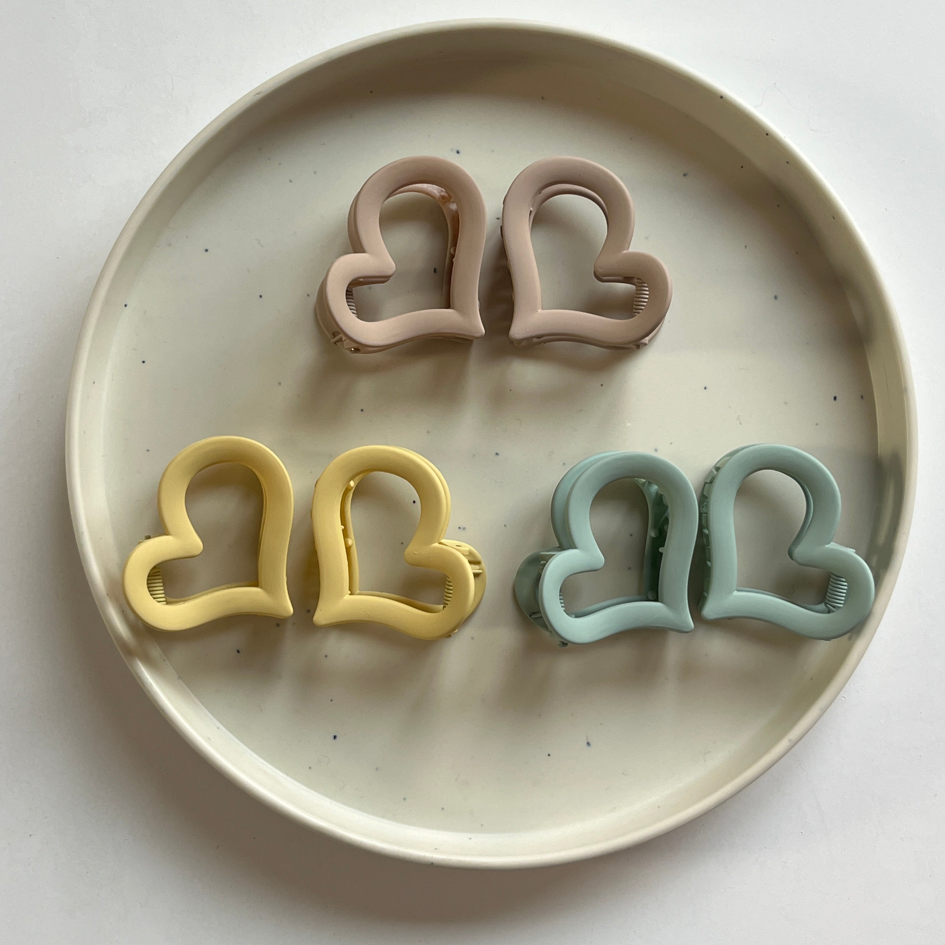 Heart Hair Claw Set of 6 Pcs