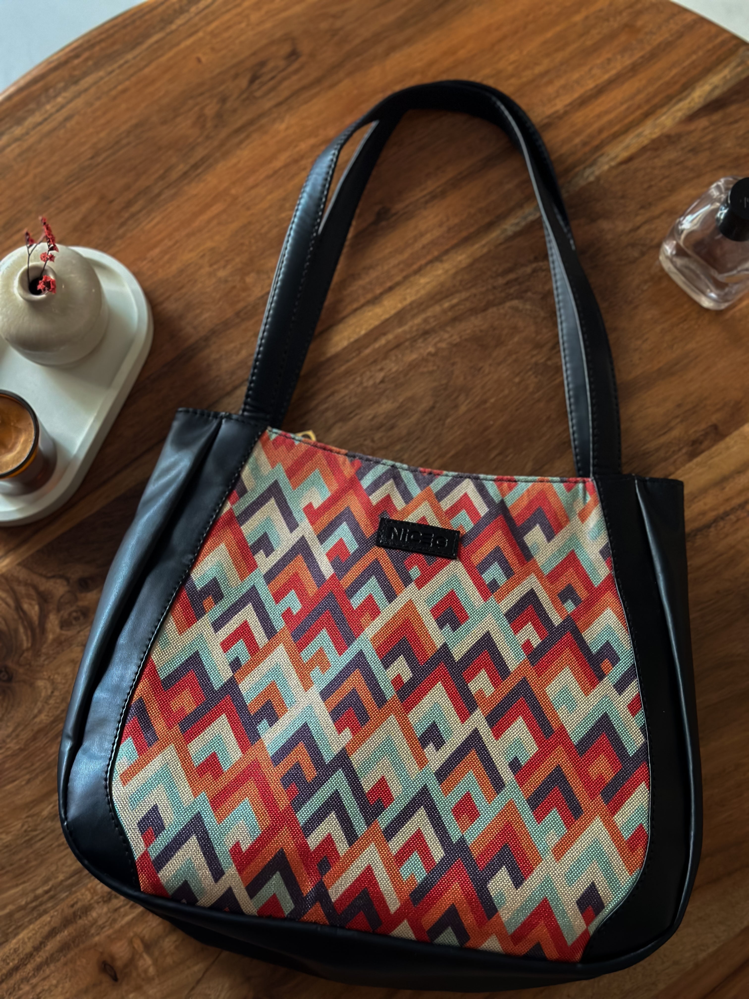 NiceG Red Circuit Tote Bags For Women & Girls