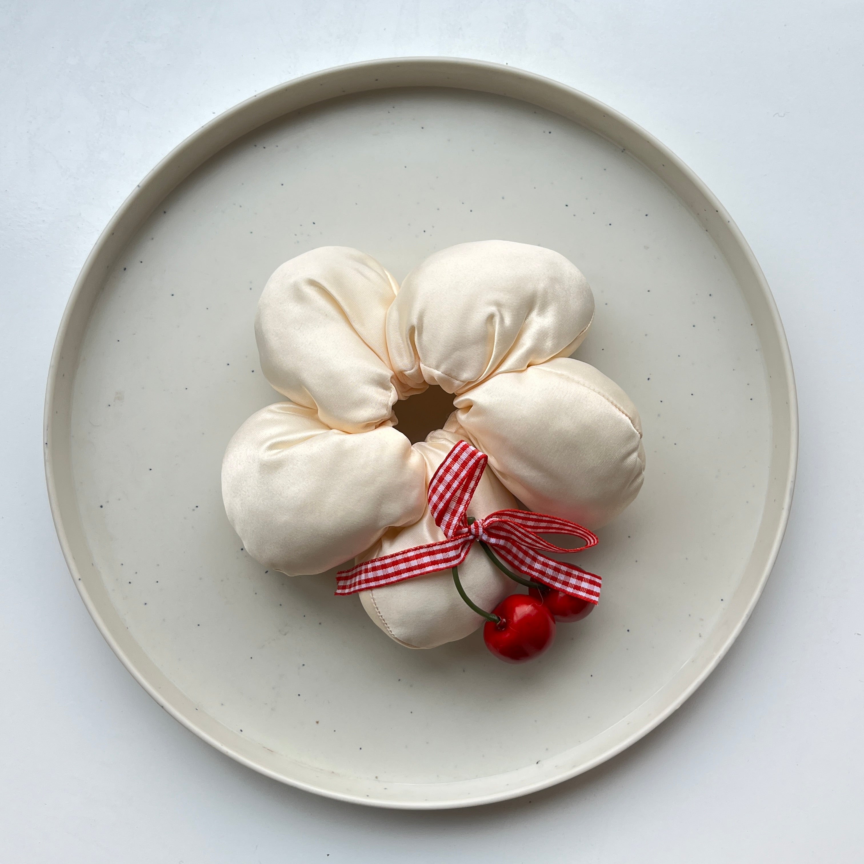 Cherry Bloom Large Hair Scrunchie