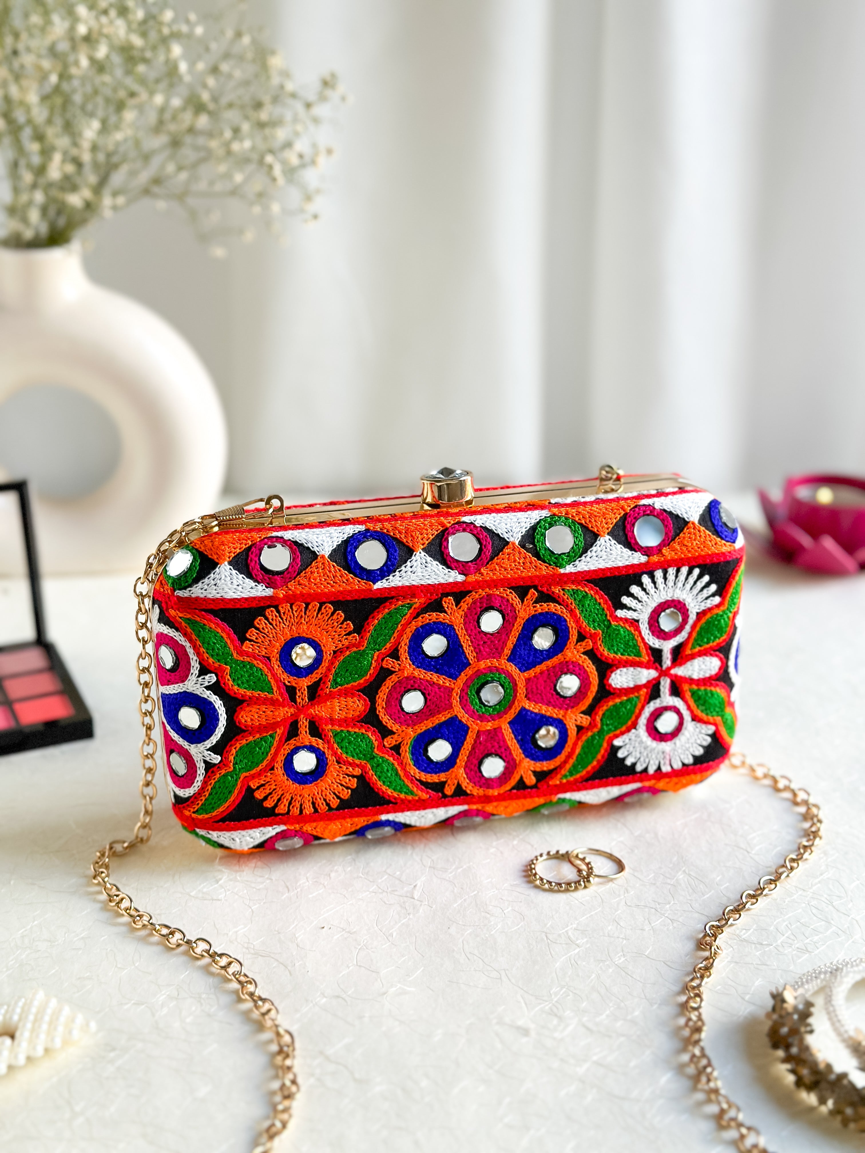 Nice-G Kacchi Crafted Clutch Handbags For Party
