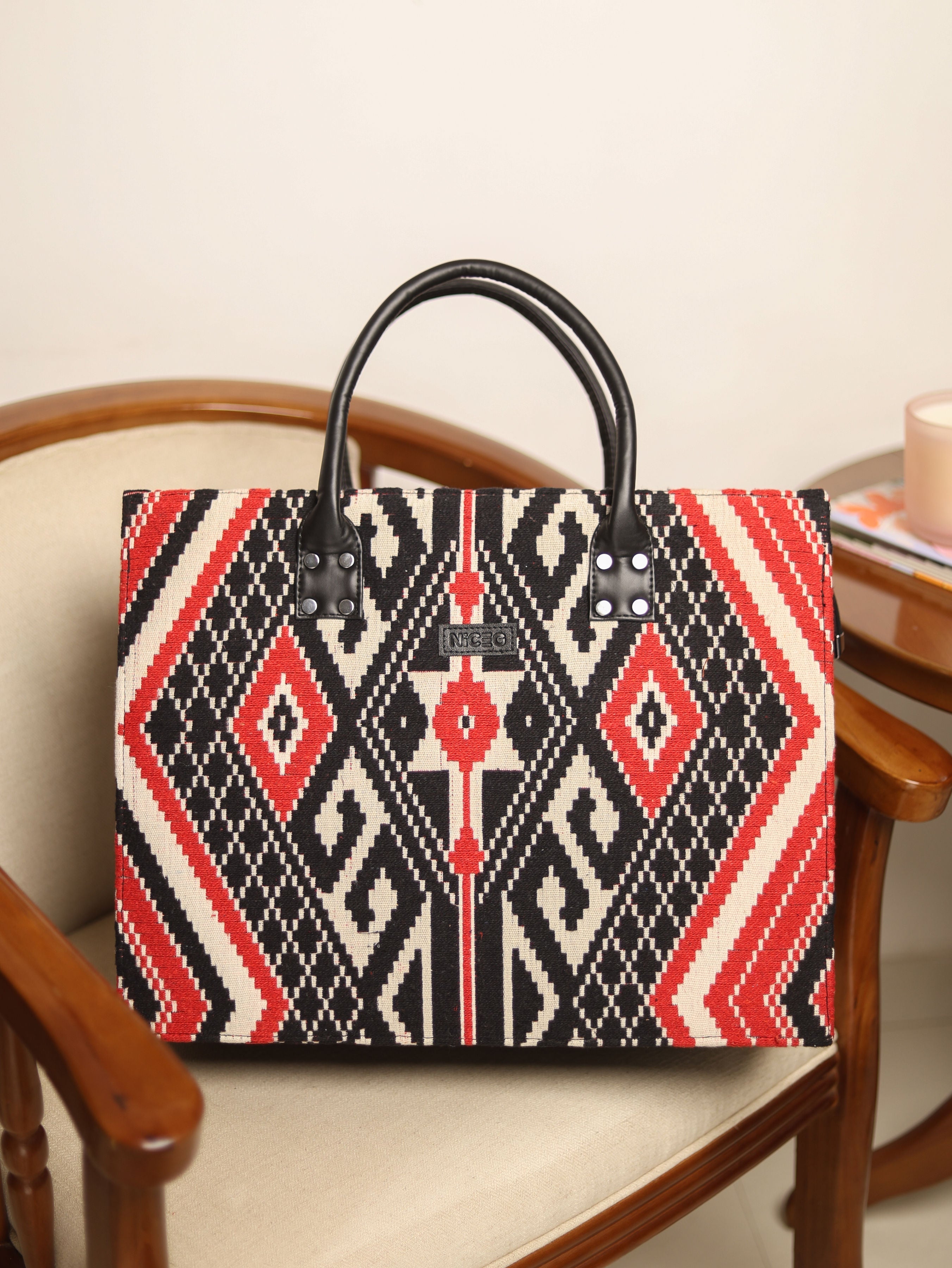 NiceG Red Cherry Tote Bags For Women & Girls