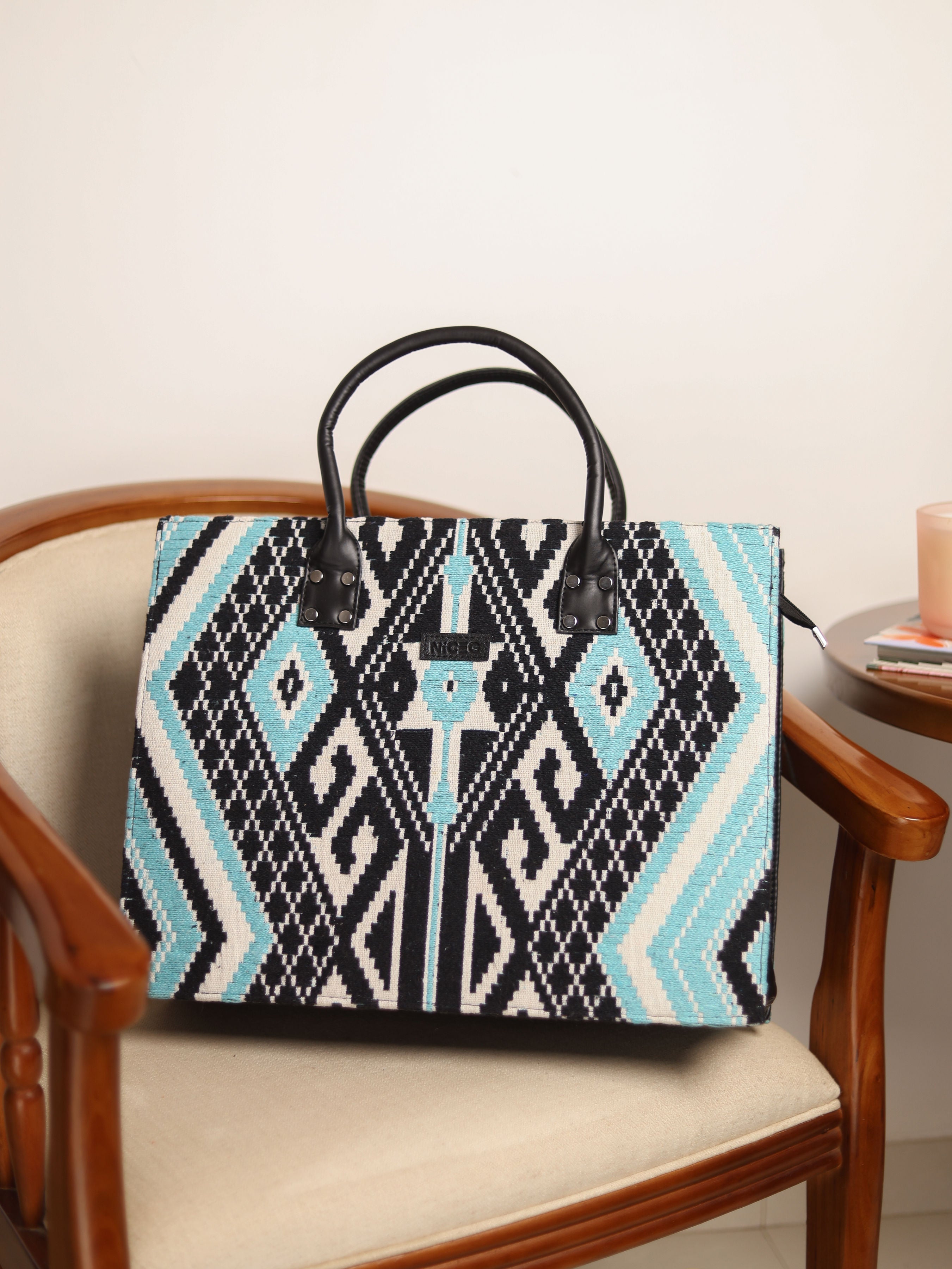 NiceG Blue Cherry Tote Bags For Women & Girls