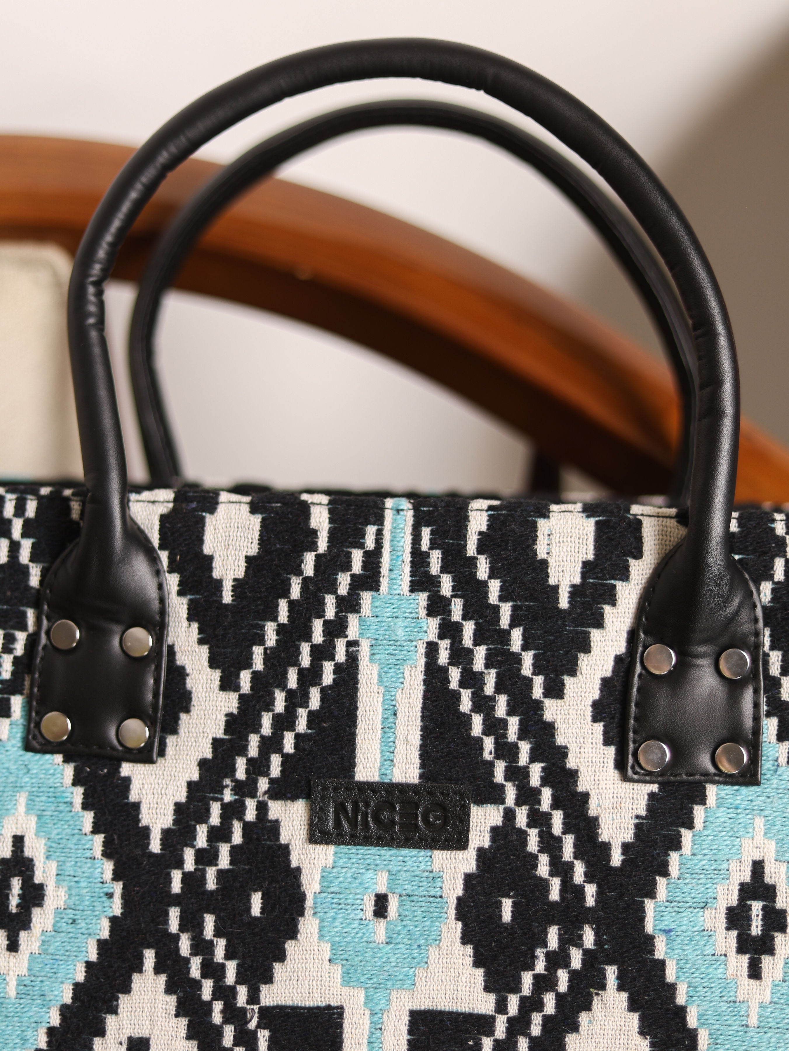 NiceG Blue Cherry Tote Bags For Women & Girls