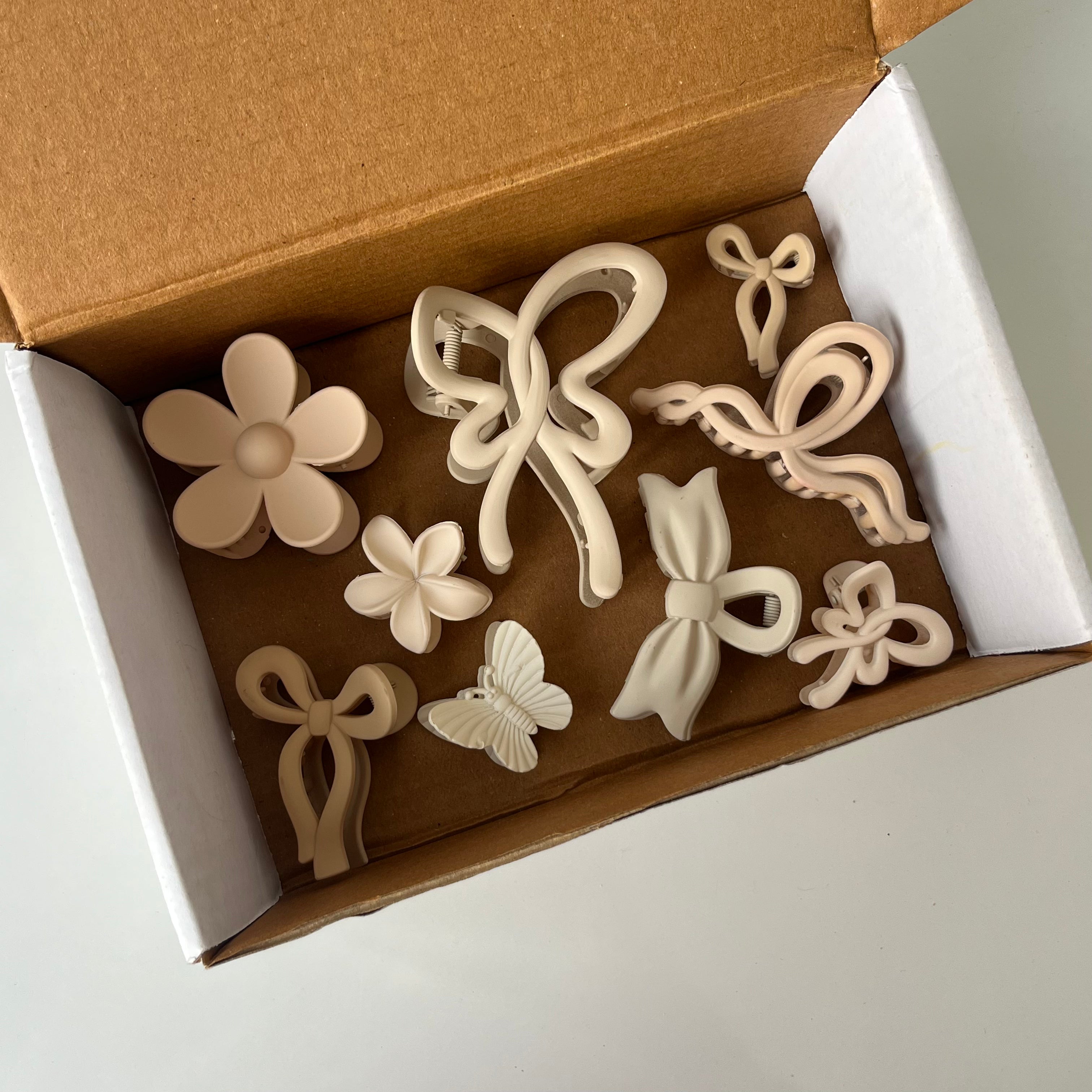 Ivory Charm – Hair Claw Combo (Set of 9)